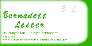 bernadett leiter business card